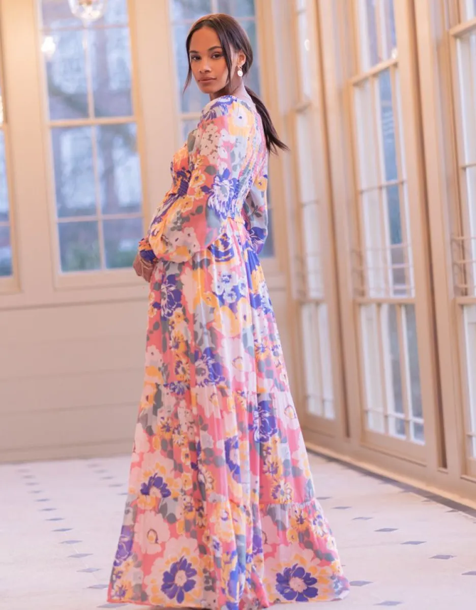 Outlet Boho Vintage Bloemen Maxi Zwangerschaps- En Voedingsjurk Vrouw Jurken