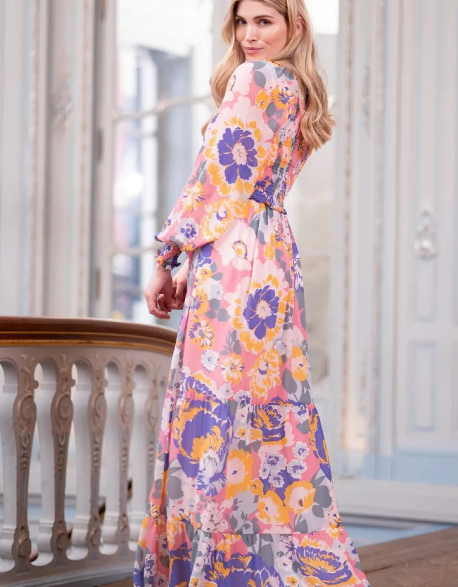 Outlet Boho Vintage Bloemen Maxi Zwangerschaps- En Voedingsjurk Vrouw Jurken