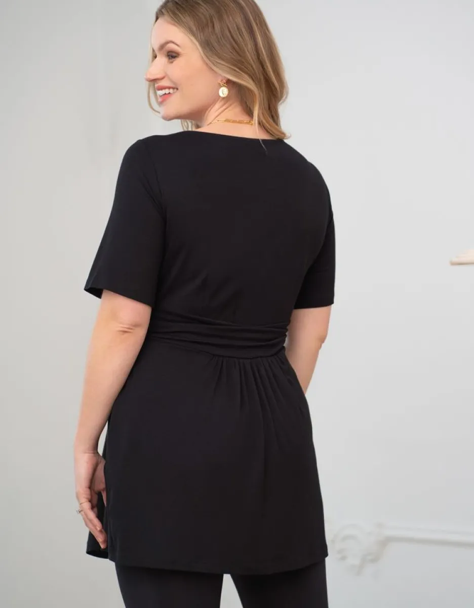 Clearance Curve Zwarte Tricot Zwangerschaps- En Borstvoedingstuniek Vrouw Topjes